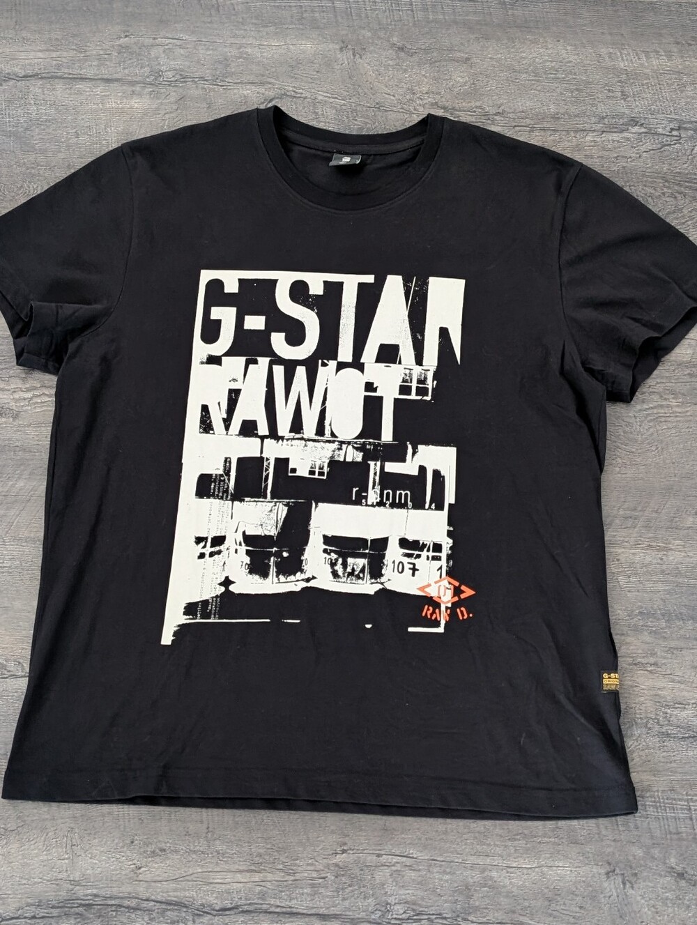 G-Star Raw Script Logo Underground GR Men’s T-Shirt - Black Size XL